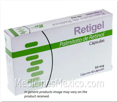 Vitamin A Palmitato Retinol Generic  50000UI 40 Caps
